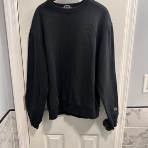 Champion Men's Classic Black Crewneck Sweater